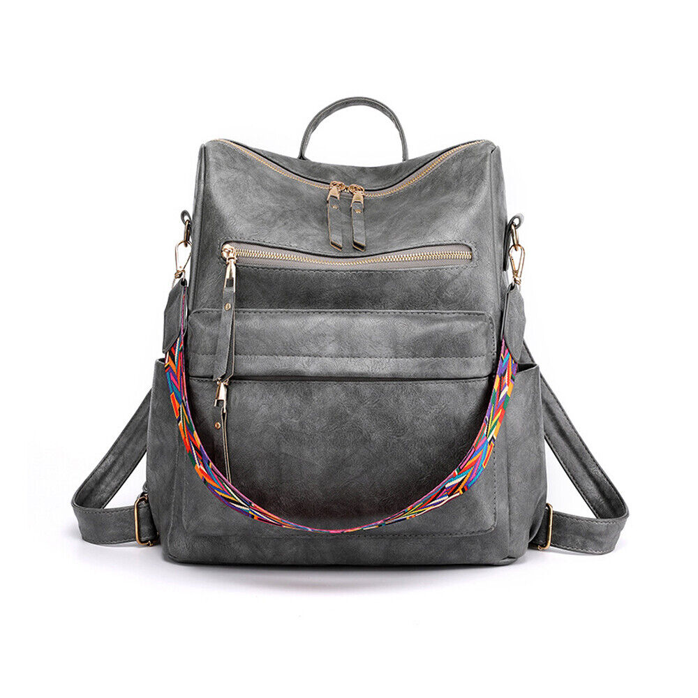 Leather Backpack Purse for Women Designer Large Travel Convertible Shoulder Bag 24Hr Smart